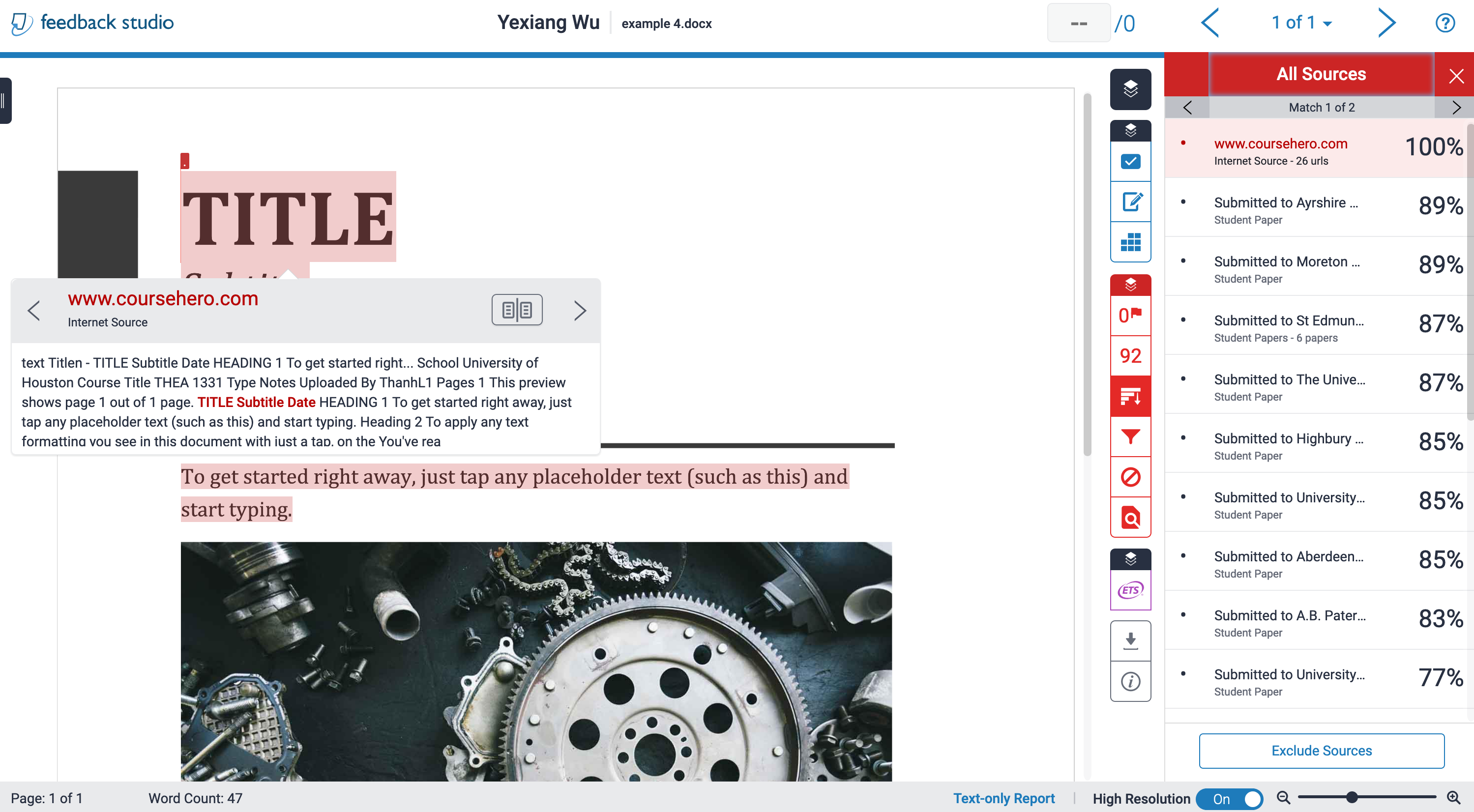 Turnitin Login Page Hopperplm